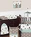 Sweet Jojo Designs 9-Piece Outdoor Adventure Nature Fox Bear Animals Boys Baby Bedding Crib Set