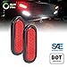 2pc 6" Oval Red 24 LED Trailer Tail Lights [DOT Certified] [Grommet & Plug Included] [IP67 Waterproof] Turn Stop Brake Trailer Lights for RV Jeep Trucks primary
