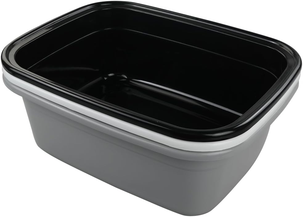 Cadineer 3-Pack Washing Up Bowl Rectangular, Kitchen Sink Bowls, 42 x 32.5 x 14.5 cm, R