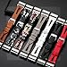 Maledan Bands Compatible for Fitbit Charge 2, Slim Genuine Leather Band Replacement Accessories Strap for Fitbit Charge 2, Women Men, Large, Gray