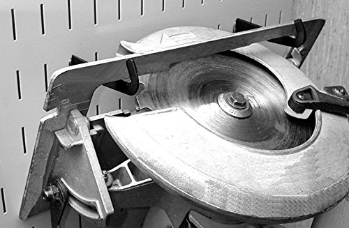 Wall Control 3-1/2in Reach Curved Tip Slotted Hook Pack - Slotted Metal Pegboard Hooks Pegboard and Slotted Tool Board - Black