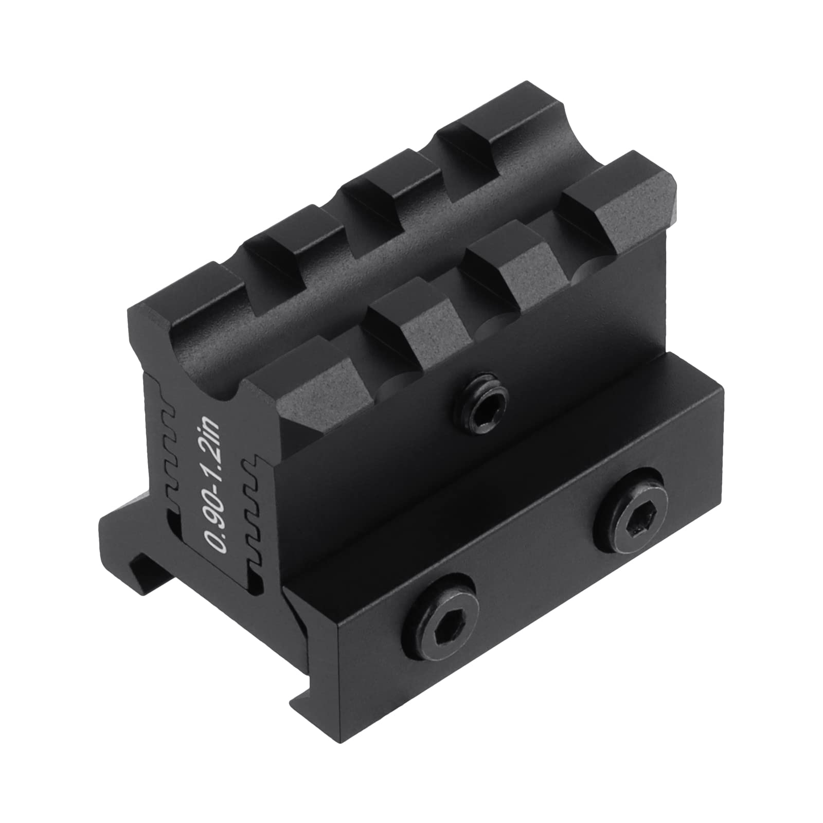 FOCUHUNTER Adjustable Riser Mount Optic Scope Mount Adapter Fits 20mm Picatinny/Weaver Rails 0.9-1.2" Height 3 Slots Lightweight Mount Accessories for Outdoor Sight