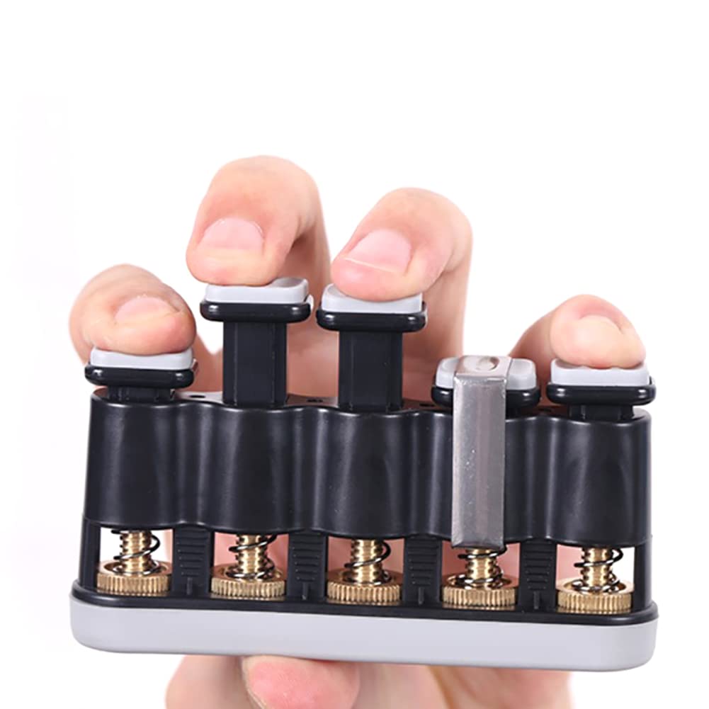 Alnicov Finger Strengthener,Guitar Beginner Exercier,Hand Grip Strength Trainer for Guitar,Piano,Trigger Finger Training(Grey)