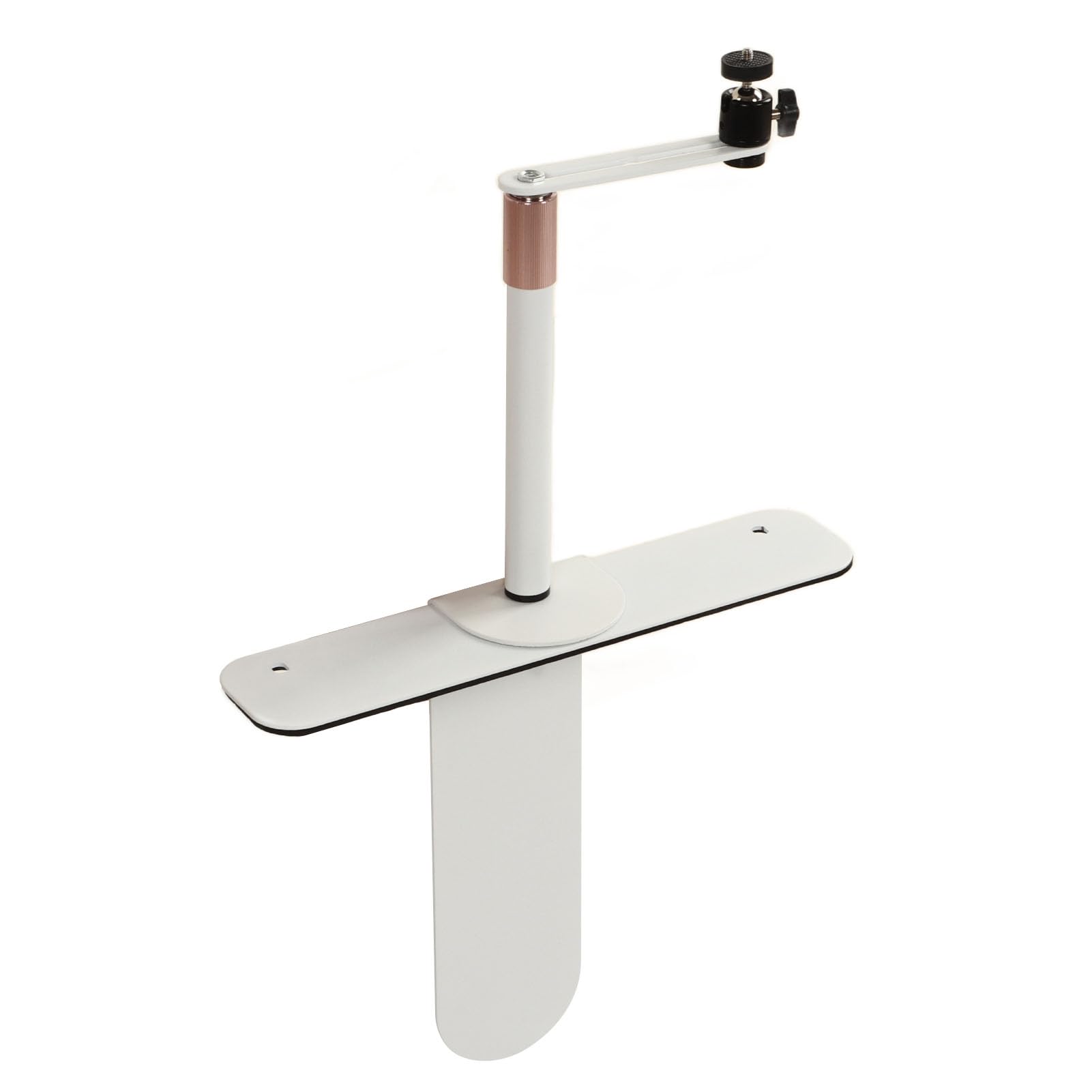 Fockety Projector Mount, Bedside Sofa 360 Degree Rotation Bed Headboard Stand, Space-Saving Metal Wall Mount Desktop, No Drilling Installation (White)