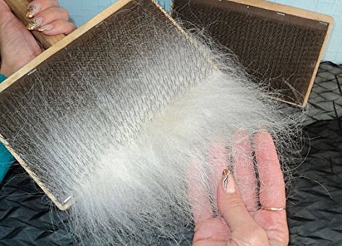 Wire brush, hand Carders, All Purpose Wool Carders, 72 TPI, Hand Cards, Wool Processing, Makes Rolags, Batt, Curved, Ergonomic - Thumbnail 4