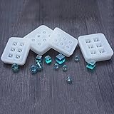 RoseSummer Silicone DIY Bead Mold Round Square Shape Jewellery Making Mould