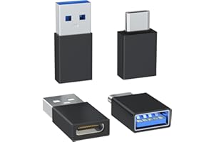 HENRETY 4-Pack USB C to USB Adapters, with 2 Type C Female to A Male Converters & 2 USB C Male to USB Female Connectors, Compatible with Apple Watch, iPhone 15 Pro Max 14 13 12, AirPods, Ultra 8 9 - Black