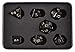 Forged Dice Co. Metal Black Raven with Gold Numbers Set of 7 Polyhedral Dice for RPG Gaming Games with Dragon Logo Tin Case