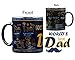 Kware - World's Best Dad Heat Changing Magic Coffee Mug or Tea Cup for Dad, Husband from Wife, Son, Daughter, Birthday Gifts Fathers Day Mug - 12 Oz. Black(Deluxe Gift Box)