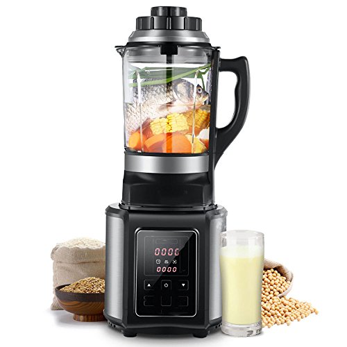Click Here to See More Images Juicer Automatic Heating Juicer Household Fruits And Vegetables Soy Milk Grain Multi-functional Health Care Cooking Broken Machine,Silver