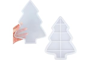 Moule en silicone pour sapin de Noël pour résine et béton, récipient de rangement pour bijoux, assiette, bougeoir, loisirs cr