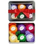 Bath Bomb Gift Set USA - 6 Vegan All Natural Essential Oil Lush Fizzies. Organic Shea and Cocoa Soothe Dry Skin. Birthday Gifts for her, Teen girls, Valentine gift. Add to Bath Bubbles - Bath Basket
