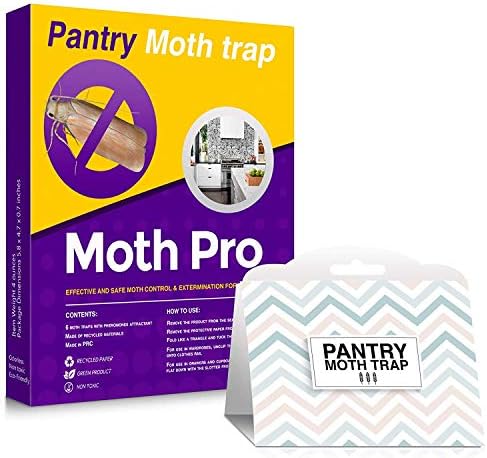 MothPro Powerful Pantry Moth Traps - Natural Pheromone Attractant Odor-Free Pantry Moth Traps - Fast Result Guaranteed Anti-Moth Traps