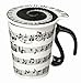 Moyishi Lovely Cute 10.58oz Holds Tea Coffee Milk Ceramic Mug Cup Birthday Christmas Gifts Best Gift (Musical Notes)