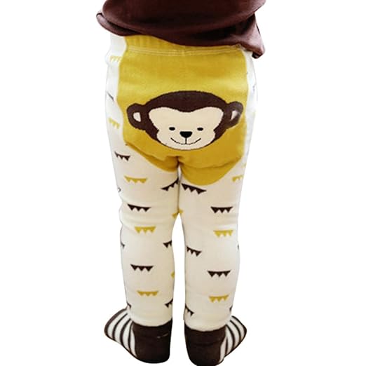 mioim Baby Butt Thermo-Strumpfhose Kinder Jungen Mädchen Leggings Hose Strumpfhosen Winter Baumwolle Pants mit Socken 80-100 