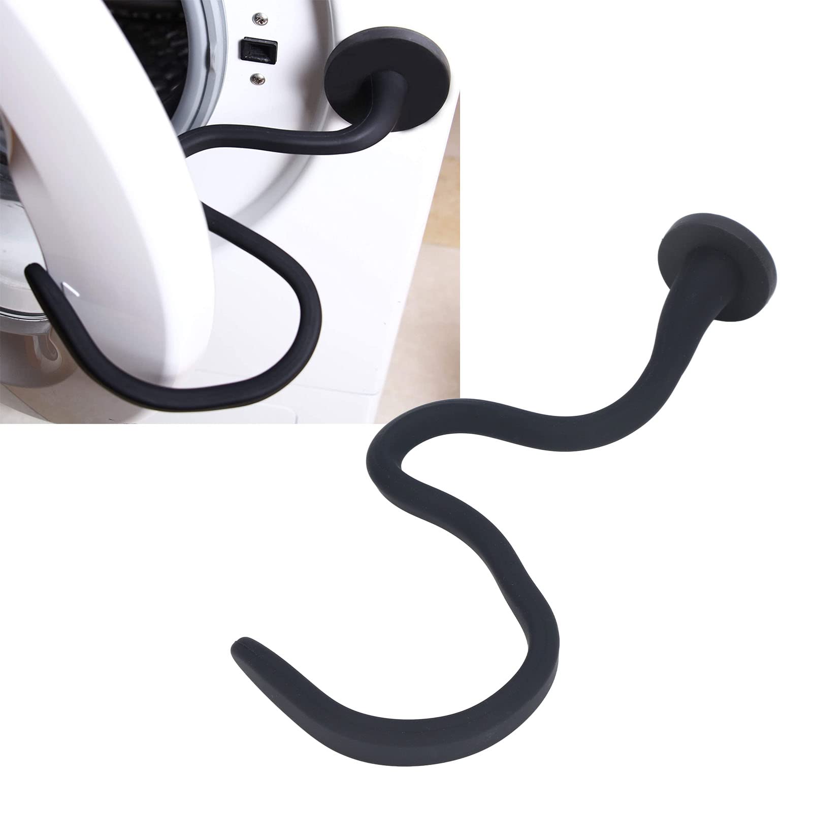 Front Load Washer Door Prop, Magnetic Washing Machine Door Prop Holder Stopper, Keep Washer Door Open, Flexible Dryer Door Prop Universal for Drum Washing Machine(black)