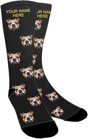 Photo Socks Personalised Funny Socks With Photo Custom Face Socks Put Dog Cat Other Pets Face Photo Into Socks Amazon Co Uk Clothing