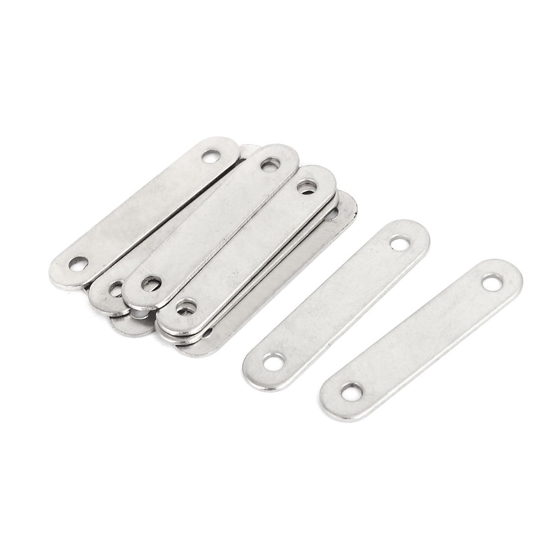 Sourcingmap 38mm x 8mm Metal Straight Corner Brackets Flat Mending Repair Plates 10PCS