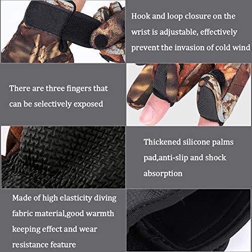 Angelhandschuhe LLMZ 1Pcs Neopren Handschuhe Angeln Angelhandschuhe Fishing Gloves für Paintball Angeln Fotografieren… – Bild 4