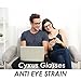 Cyxus Blue Light Blocking Glasses Women Men Computer Gaming Square Glasses UV400 Protection Anti Eyestrain