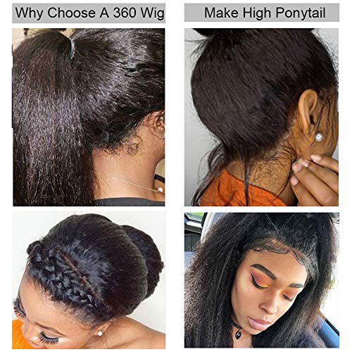 Mydiva-Yaki-Straight-Human-Hair-Lace-Front-Wig-for-Black-Women-Glueless-Lace-Wigs-Human-Hair-Yaki-Kinky-Straight-with-Baby-Hair-Brazilian-Virgin-Hair-150-Density-14-inches-360-lace-frontal-wig