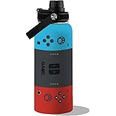 Gamer Gifts-32oz Gamer Water Bottle - Gaming Insulated Cup with Stainless Steel - Gift for Game Men, Son, Dad, Husband, Friends - Gaming Tumbler Present for Birthday Christmas