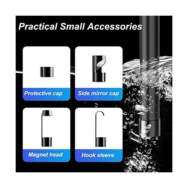 AWCPP Wifi 5Mp Hd Endoskopkamera Doppelobjektiv, 8,8Mm Inspektionskamera mit leichtem halbstarren kabellosen Endoskop… – Bild 5
