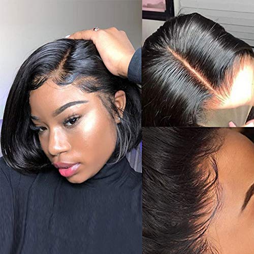 Brazilian-Virgin-Hair-Straight-Short-Bob-Lace-Front-Wigs-Human-Hair-Pre-Plucked-with-Baby-Hair-12inch-150-Density-4x4-Short-Bob-Wigs-for-Black-Women