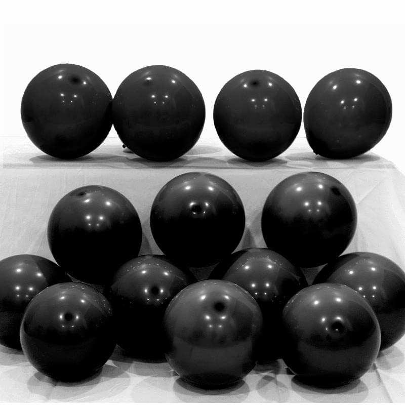 Vsosfiza 5inch Black Balloons Small Latex Helium Balloons Black Mini Latex Balloons(100Pack)