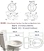 Hibbent Round Bidet Toilet Seat with Slow Close, Non-Electric Bidet Attachment for Toilet Seat with Dual Nozzle, Bidet Sprayer with Adjustable Self-Cleaning Nozzles, Brass T Adapter