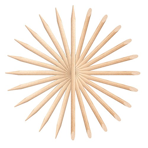 Yimart 100Pcs Nail Art Cuticle Pusher Remover Manicure Pedicure Tool Orange Wood Sticks
