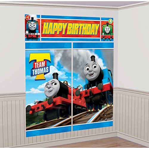 Thomas The Tank Engine Scene Setter Photo Background Poster 5 Count Birthday Party Supplies