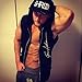 Ouber Gym Letter Printed Sleeveless Hoodie (Size, M)