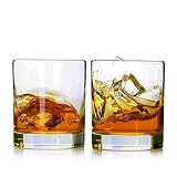 Whiskey Glasses,Set of 2,11 oz,Premium Scotch Glasses,Bourbon Glasses for Cocktails,Rock Style Old Fashioned Drinking Glassware,Perfect for Father's Day Gifts,Party,Bars, Restaurants and Home