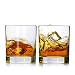 Whiskey Glasses,Set of 2,11 oz,Premium Scotch Glasses,Bourbon Glasses for Cocktails,Rock Style Old Fashioned Drinking Glassware,Perfect for Father's Day Gifts,Party,Bars, Restaurants and Home