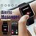 Smart Watch for Android/iOS Phones Compatible iPhone Samsung, Fitness Tracker with Heart Rate Monitor, IP68 Waterproof Smartwatch for Men Women Black