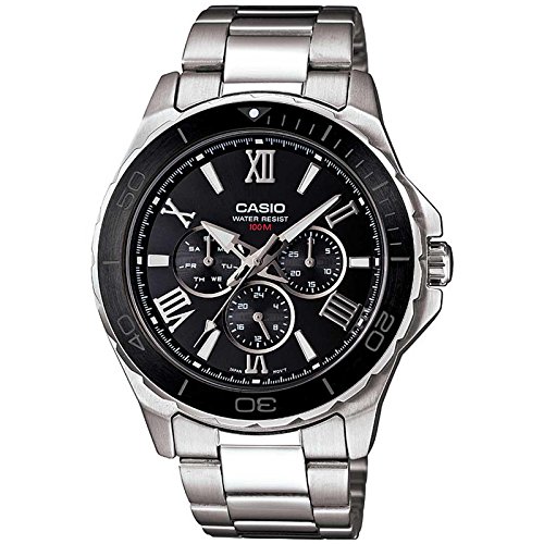 Casio men s mtd1075d-1a1v silver stainless-steel quartz…