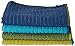 Ritz 100% Polyester Microfiber 12-inch x 12-inch Multi Purpose Kitchen Dish Towel, Gentle Cleaning Wash Cloth with Poly Scour Side, Assorted Blue/Green, 4-Pack