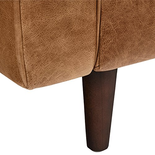 Amazon Brand Rivet Aiden MidCentury Modern Tufted Leather Accent