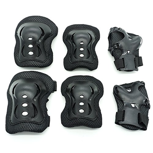 Cooplay Medium Size Black Color Butterfly Elbow Wrist Protective Knee Pads Protective Gear Guard Adjustable for Kids Boy Children Skateboard Bicycle Skate Roller Skating Cycling Riding Outdoor Sports - Thumbnail 3
