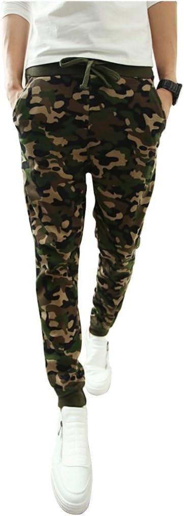 Angcoco Mens Fleece Bandana Paisley Joggers Drawstring Casual Pants