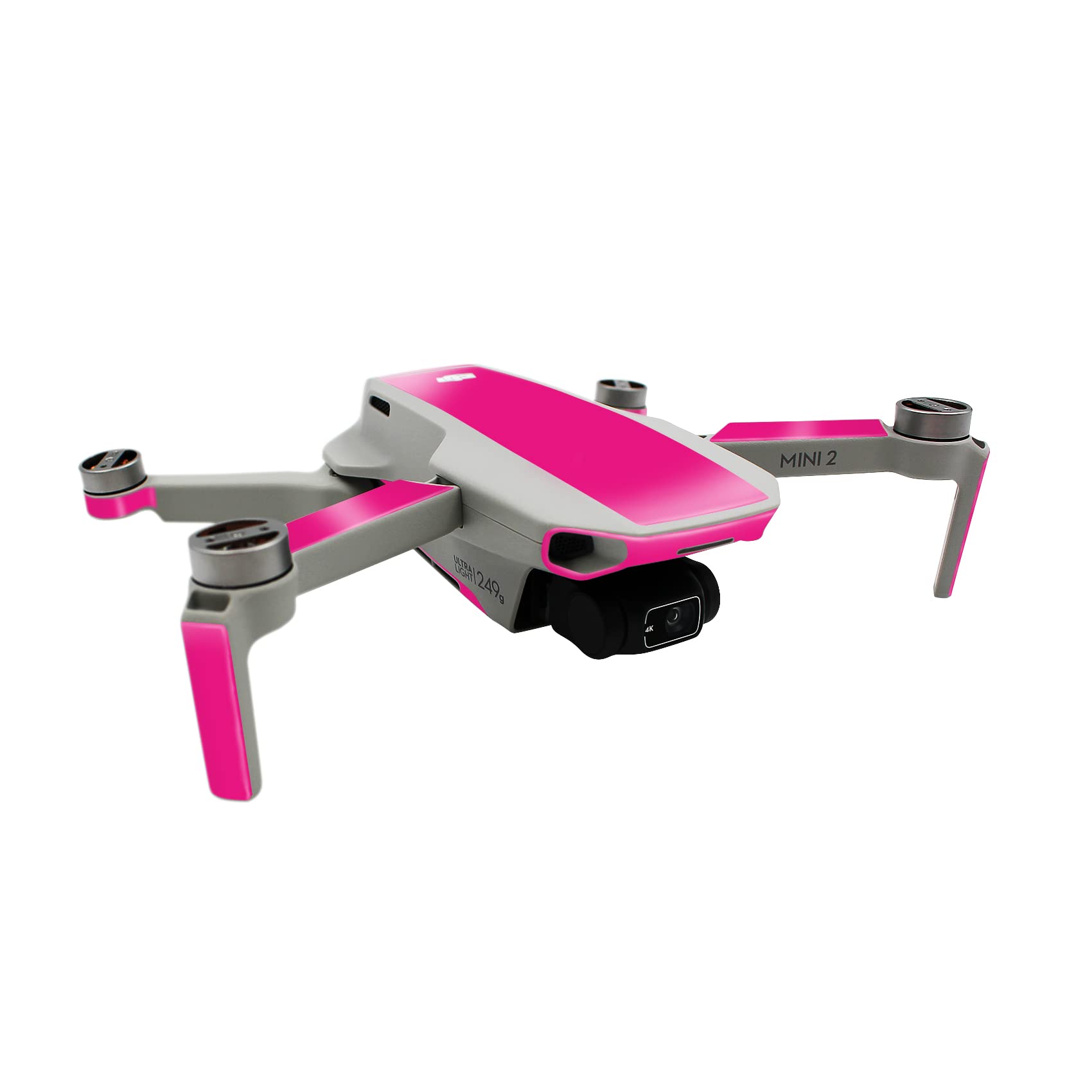 Finest Folia Protective Film Compatible with DJI Mini 2 Drone and Controller Sticker Set Perfect Fit Waterproof Skin Sticker Design Film (Partial Adhesion, K156-10 Neon Pink)