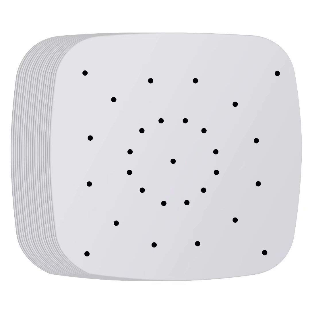 Photo 1 of ***PARTIAL SET/MISSING PIECES*** 200pcs 8.5inch Square Perforated Parchment Paper Sheets, Premium Nonstick Bamboo Steamer Liner for Air Fryers, Steaming Basket, Oven, Baking, Cooking