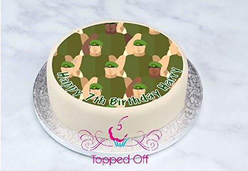 Maison Personnalise Cake Topper Glacage Comestible Feuille Armee Soldat Militaire D3 Noorsafetyconsultants Com
