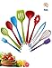 Silicone Kitchen Utensils Set 10 Pieces | Colorful Cooking Utensil | Soft Nonstick Kit with Solid Core | for Home Cooking, BBQ, Baking, Serving, Outdoor, Picnic, Camping, RV, Dorm, Lodge, Dorm, Gadget