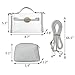 Clear Crossbody Messenger Shoulder Bag for Women Adjustable Strap, NFL Stadium Approved Trasparent Purse (Gray)