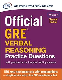 Official GRE Verbal Reasoning Practice Questions, Second Edition By Educational Testing Service