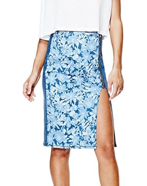 GUESS Windsurf Push-Up Longette Denim Skirt