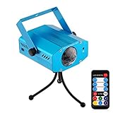 MZD8391 7 Colors RGB Led Stage Projector Light,Portable Ocean Moving Waves Effect Projector Lighting With Remote Control, Sound Actived Led Stage Lights For KTV Party Wedding Club Pub Disco DJ