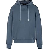 Armani Exchange mens Modal Cotton Debossed Logo Pullover Hoodie Sweatshirt